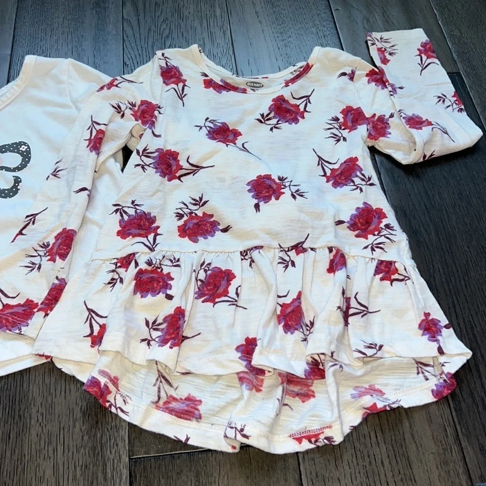 Bundle of toddler girls longsleeve thin t- shirts